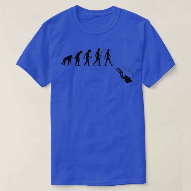 Camiseta Evolución del buceo de Scuba 4 (Diseño del anverso)