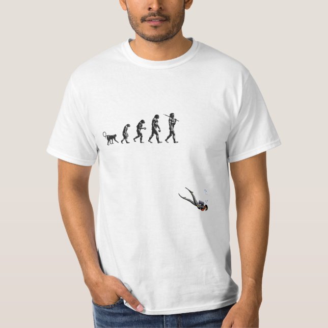 Camiseta Evolución del Buceo SCUBA (Anverso)