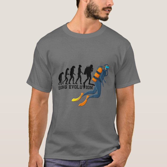 Camiseta Evolución del buceo Scuba Diver Apparel Instrucció (Anverso)