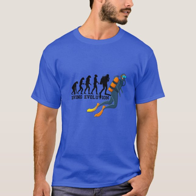 Camiseta Evolución del buceo Scuba Diver Apparel Instrucció (Anverso)
