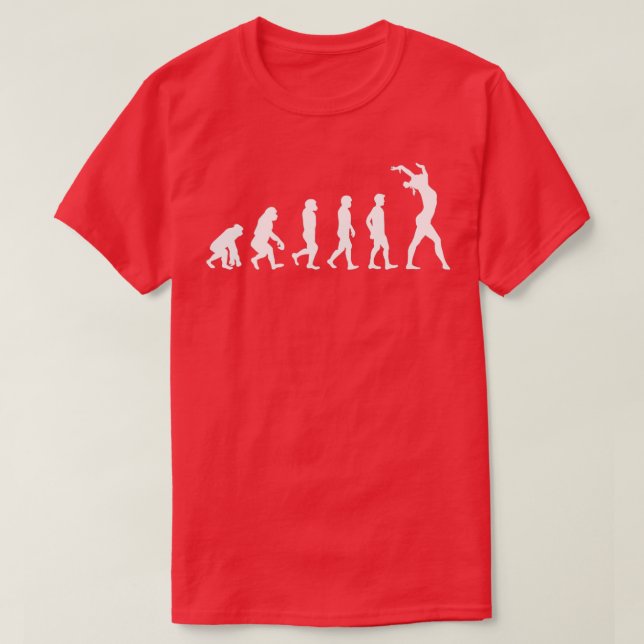 Camiseta Evolución del Chica de gimnasia artística en el su (Diseño del anverso)