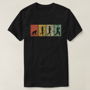 Camiseta Evolución del críquet para divertidos jugadores de