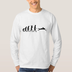 Camiseta Evolución del deporte de la natación de la nadada