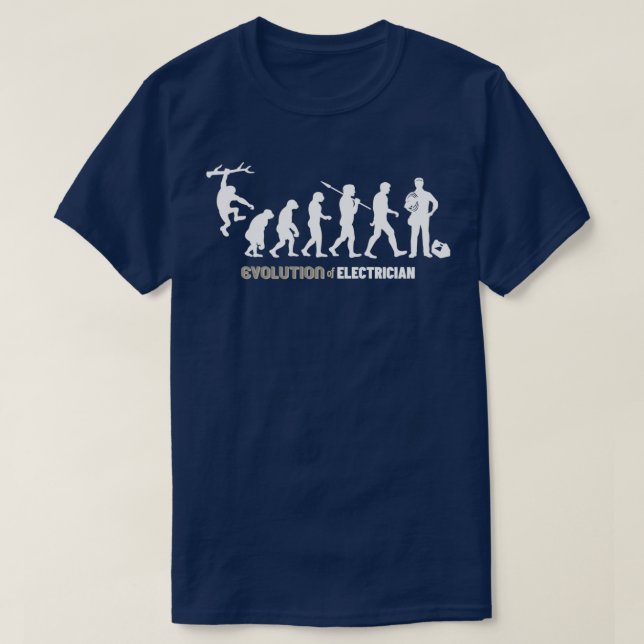 Camiseta Evolución del electricista (Diseño del anverso)