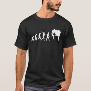 Camiseta Evolución del Escalada en Roca Diseño Divertido de
