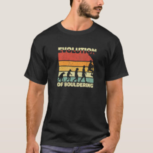 Camiseta Evolución del escalador de rocas de bouldering Hol