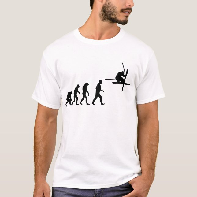 Camiseta evolución del esquí del esquí (Anverso)