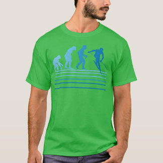 Camiseta Evolución del esquí Esquiador Deportes de invierno