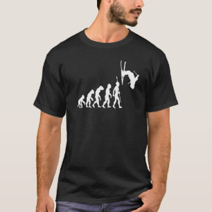 Camiseta Evolución del esquiador de nieve para el equipo de