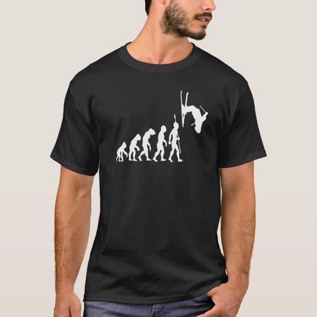 Camiseta Evolución del esquiador de nieve para el equipo de (Anverso)