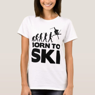 Camiseta EVOLUCIÓN del ESQUIADOR LLEVADA PARA ESQUIAR