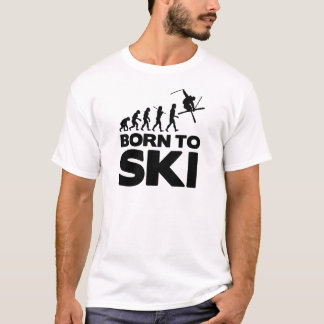 Camiseta EVOLUCIÓN del ESQUIADOR LLEVADA PARA ESQUIAR