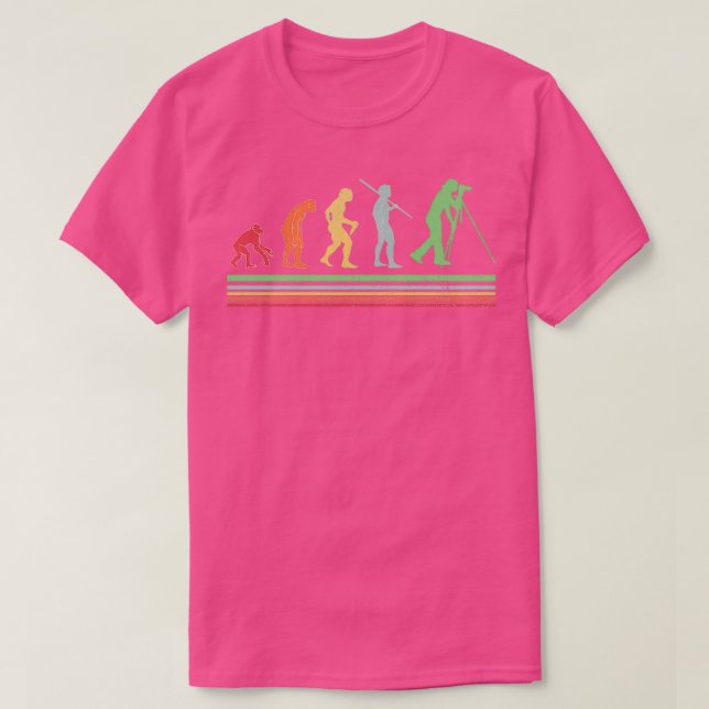 Camiseta Evolución del fotógrafo retro vintage (Diseño del anverso)