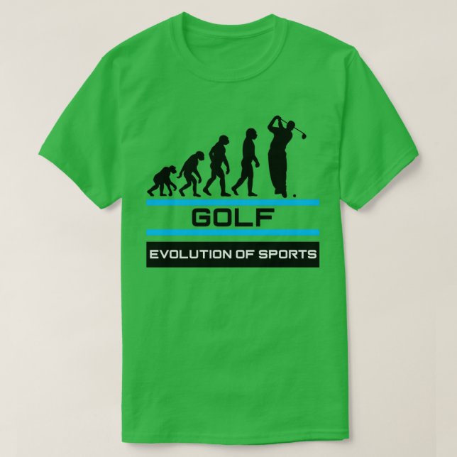 Camiseta Evolución del golf de los deportes (Diseño del anverso)