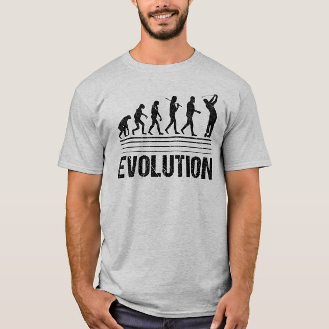 Camiseta Evolución del golf - Retro Vintage (Anverso)