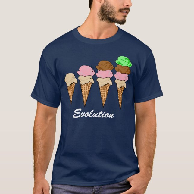 Camiseta Evolución del helado (Anverso)