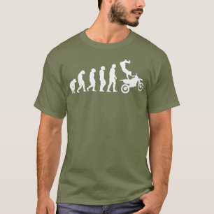 Camiseta Evolución del hombre a Motocross Funny dirt bike