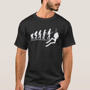 Camiseta Evolución del hombre Buzo de Scuba Evolución Buceo