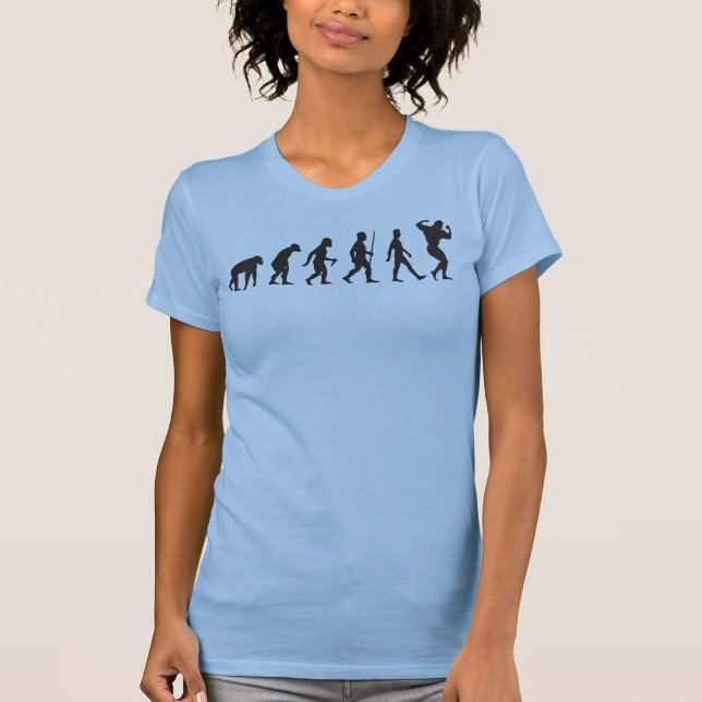 Camiseta Evolución del hombre - Constructor de cuerpos (Anverso)