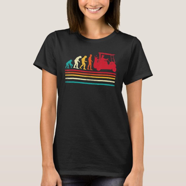 Camiseta Evolución Del Hombre De Estilo Retro Golf (Anverso)
