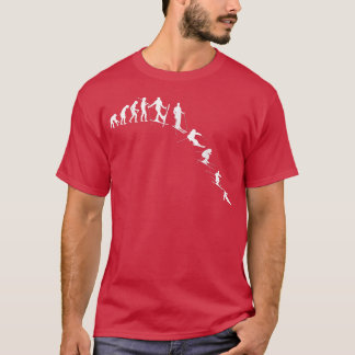 Camiseta Evolución del hombre en evolución del esquí como e
