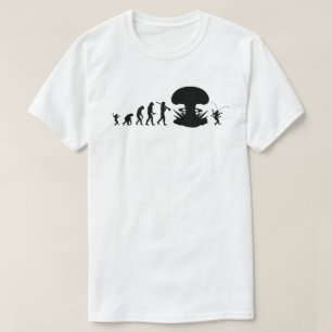 Camiseta Evolución del Hombre y la Cucaracha Gráfico Divert