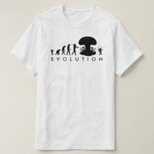 Camiseta Evolución del Hombre y la Cucaracha Gráfico Divert
