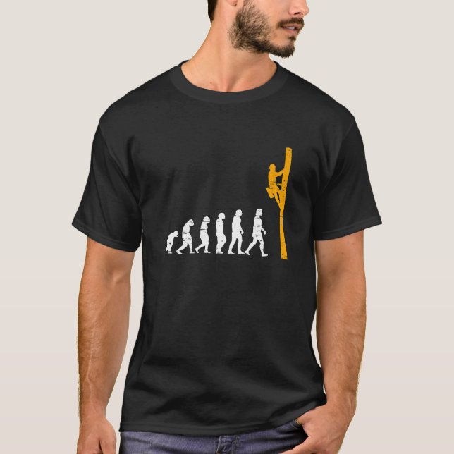 Camiseta Evolución Del Ingeniero Eléctrico Lineman Para Un  (Anverso)