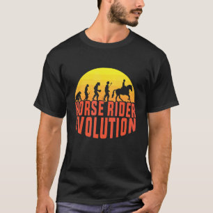 Camiseta Evolución del jinete de caballos