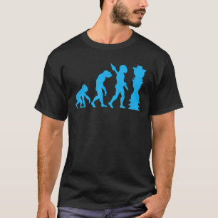 Camiseta Evolución del jugador de ajedrez tablero de ajedre