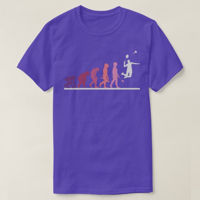 Camiseta Evolución del jugador de bádminton T (Diseño del anverso)