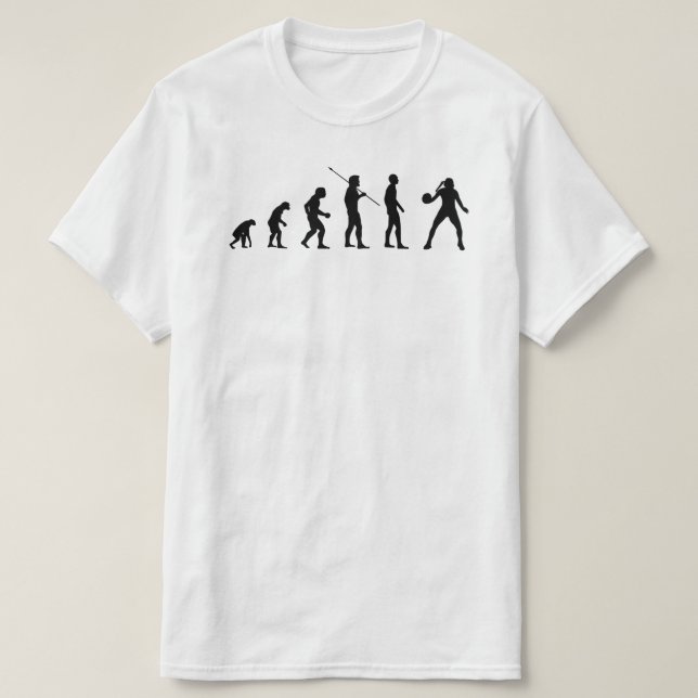 Camiseta Evolución Del Jugador De Balonmano Del Hombre Meme (Diseño del anverso)