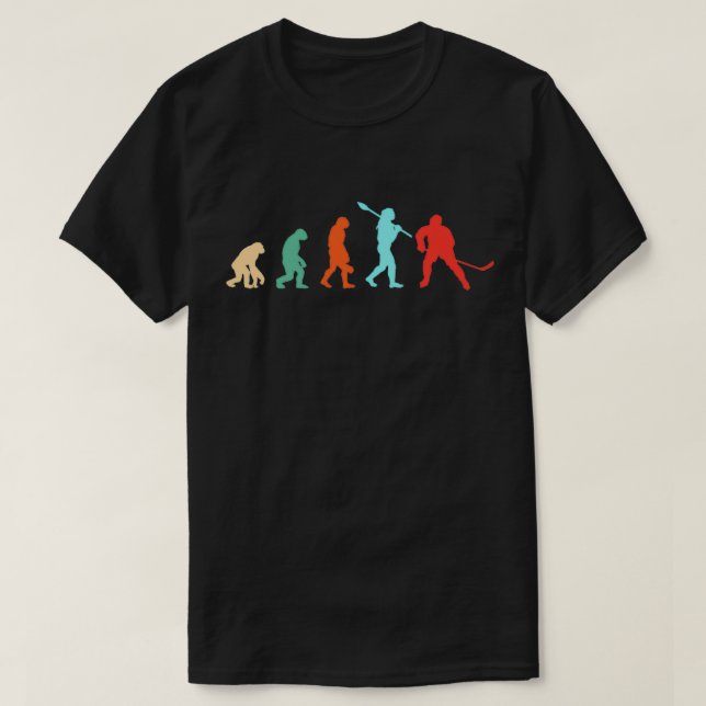 Camiseta Evolución del jugador de hockey (Diseño del anverso)