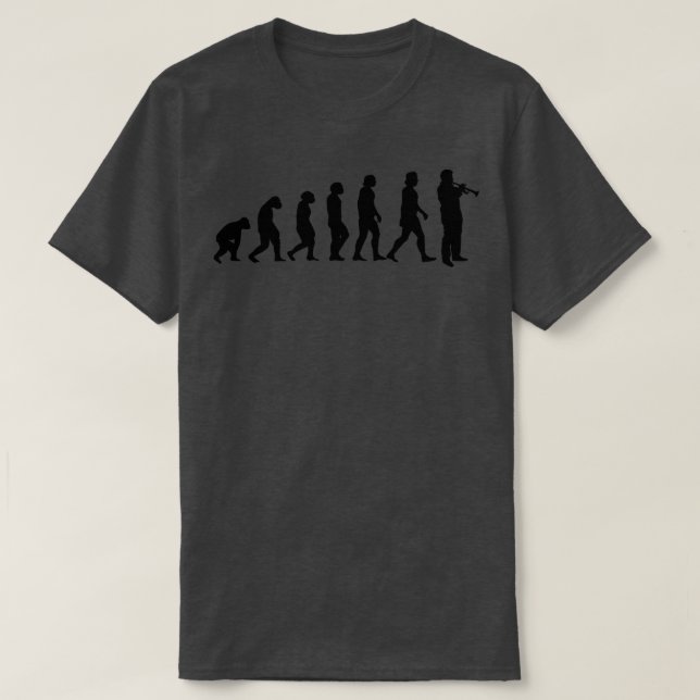 Camiseta Evolución del jugador de trompeta de trompeta (Diseño del anverso)