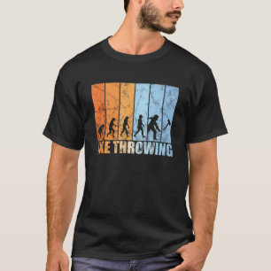 Camiseta Evolución del lanzamiento de hacha hacha retro
