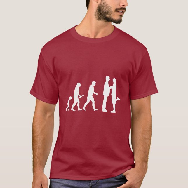 Camiseta Evolución del matrimonio gay - (Anverso)