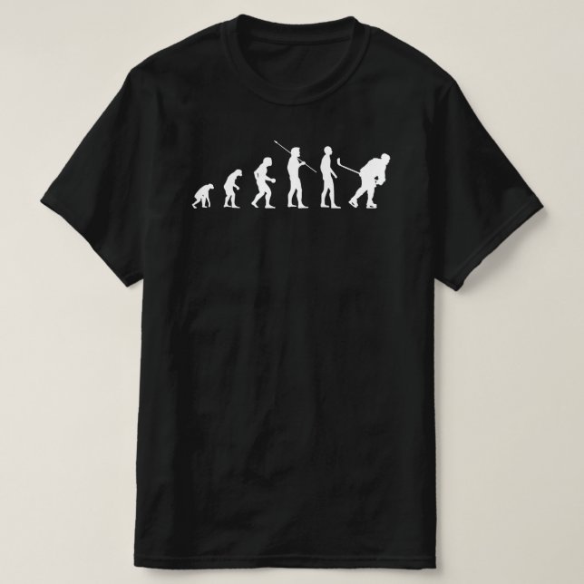 Camiseta Evolución del meme Wv del jugador de hockey sobre  (Diseño del anverso)