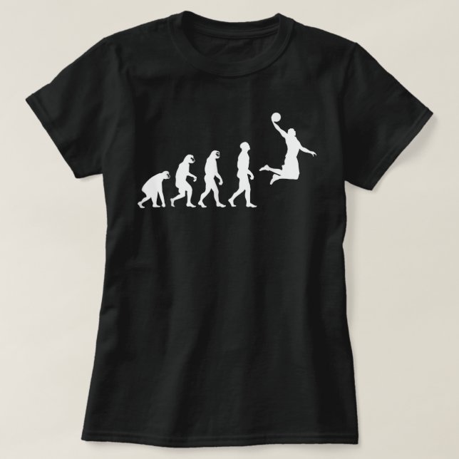 Camiseta Evolución del mono a juego de baloncesto humano (Diseño del anverso)