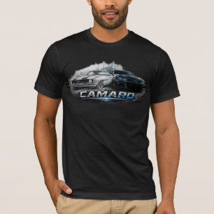 Camiseta Evolución del Muscle Car Camaro de Clásico a Moder