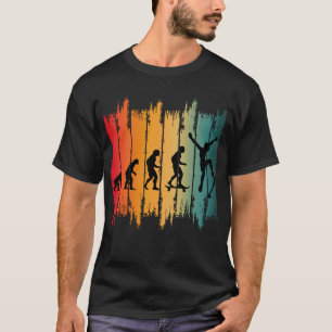 Camiseta Evolución del patinador de skateboarding
