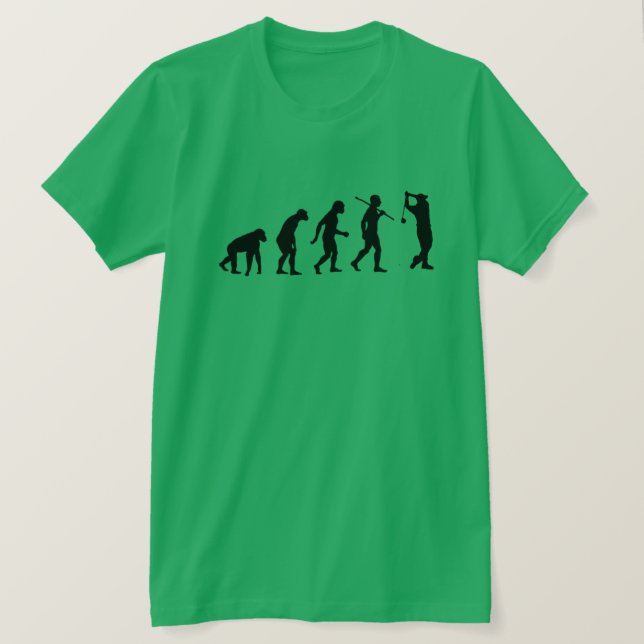Camiseta Evolución Del personalizable Del Golf Gracioso De  (Anverso del diseño)