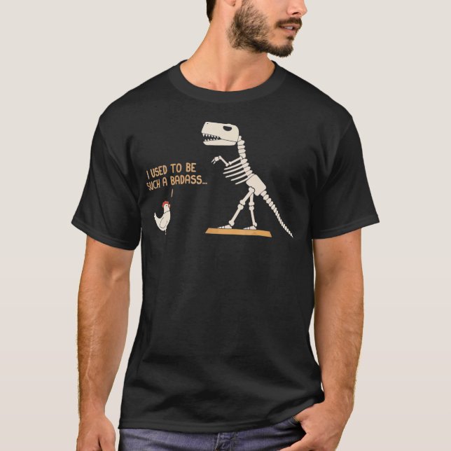 Camiseta Evolución Del Pollo Funny TRex Que Solía Ser (Anverso)