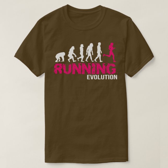 Camiseta Evolución del regalo de los corredores de Chicas e (Diseño del anverso)