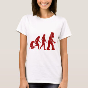 Camiseta Evolución del robot del hombre en el robot