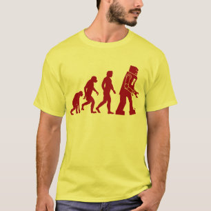 Camiseta Evolución del robot del hombre en el robot
