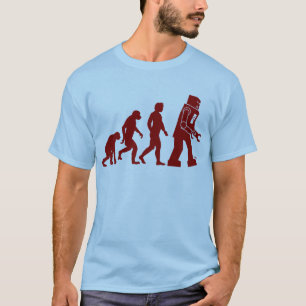 Camiseta Evolución del robot del hombre en el robot