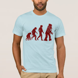 Camiseta Evolución del robot - del hombre en los robots