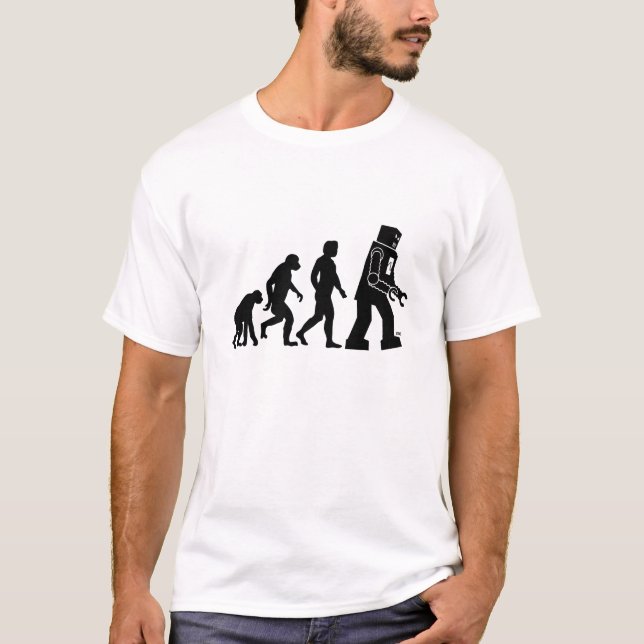 Camiseta Evolución del robot - nuestros nuevos Overlords (Anverso)