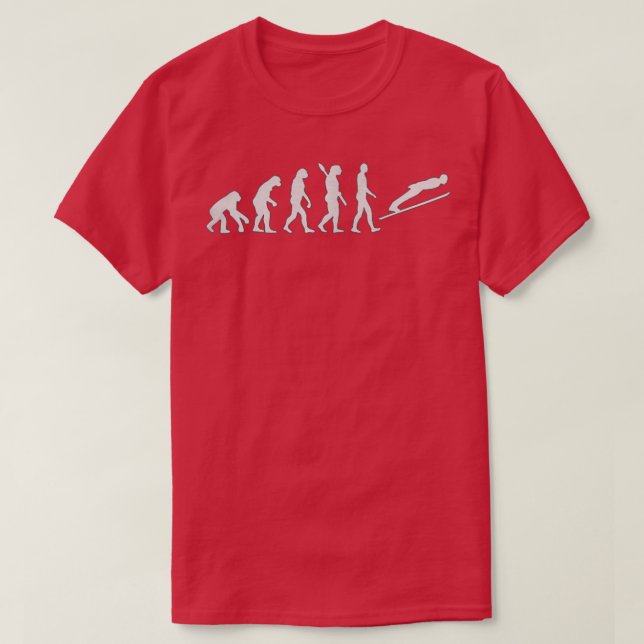 Camiseta Evolución del salto de esquí 3 (Diseño del anverso)