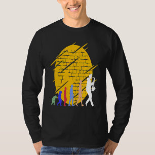 Camiseta Evolución del saxofón Música Instrumentos Melodía